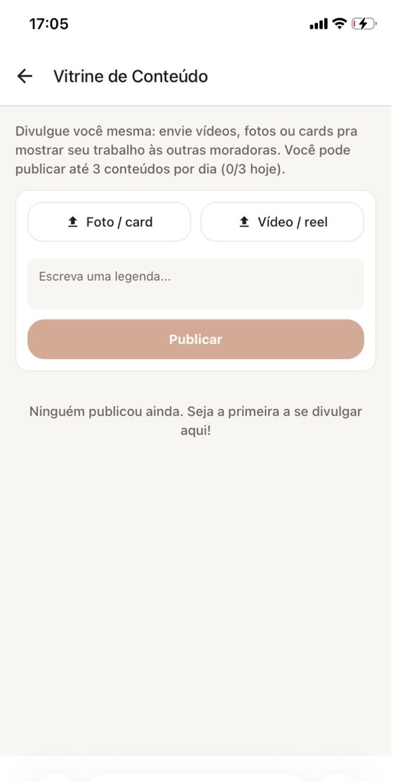 Vitrine de Conteúdo